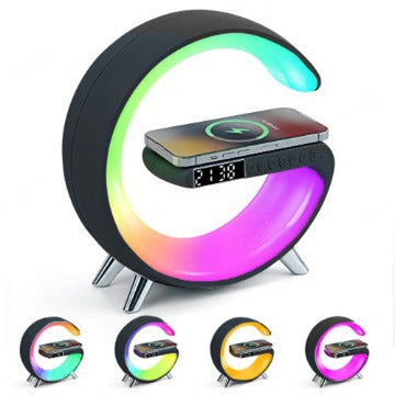 Etamibel Wireless Charger Night Light Lamp with Bluetooth and Alarm Clock